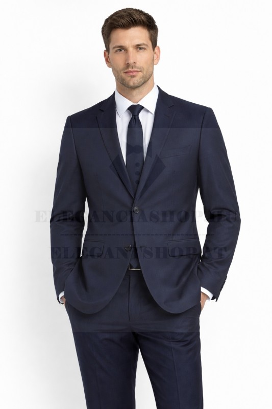                           Newsmen elasztikus slim öltöny - Sötétkék Öltöny, mellény